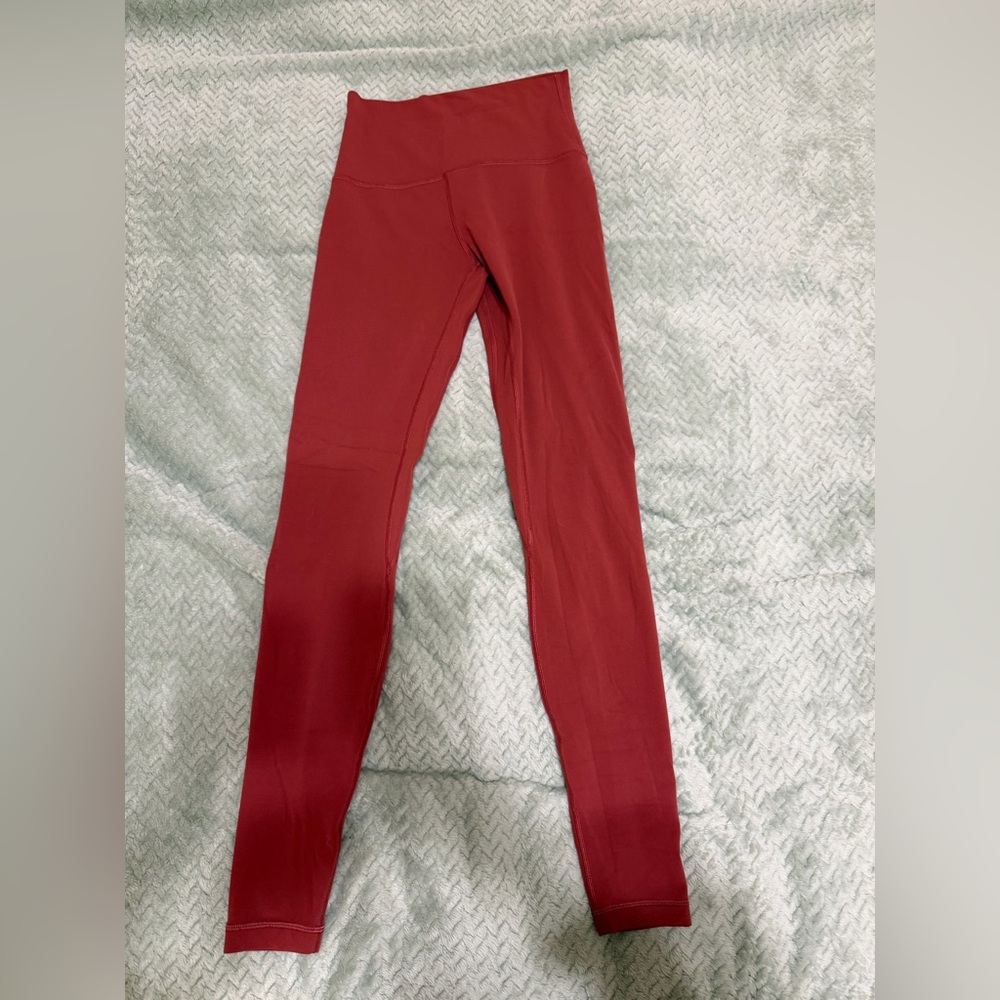 Lululemon Red High-Waisted Align Leggings